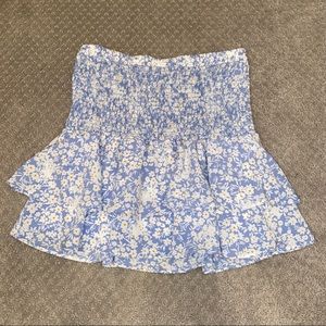 Everly cute summer floral touched mini skirt